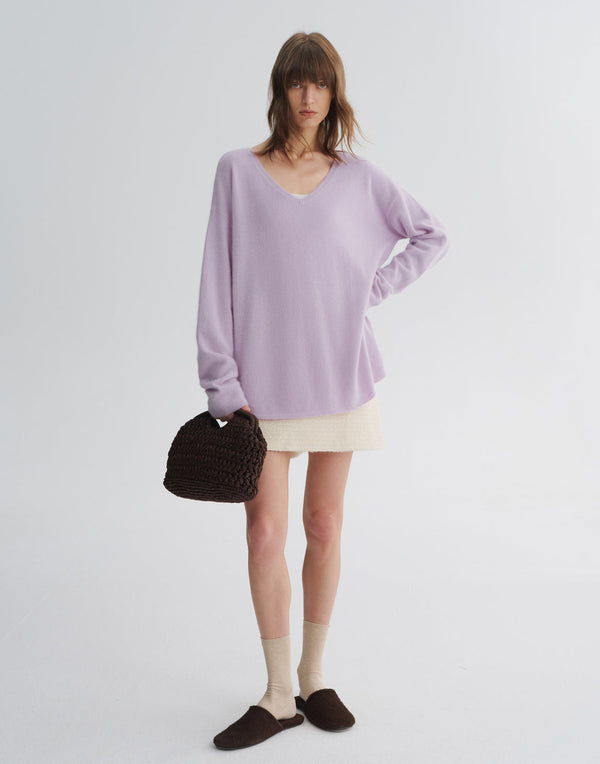 V-Neck Wool Pullover Sweater