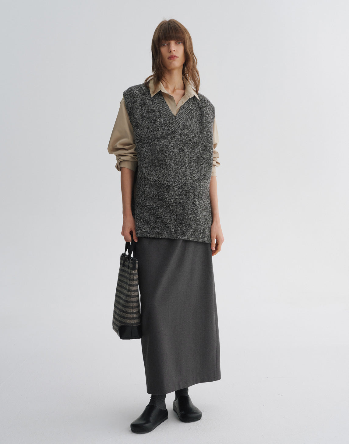 Gilet en maille de laine mérinos