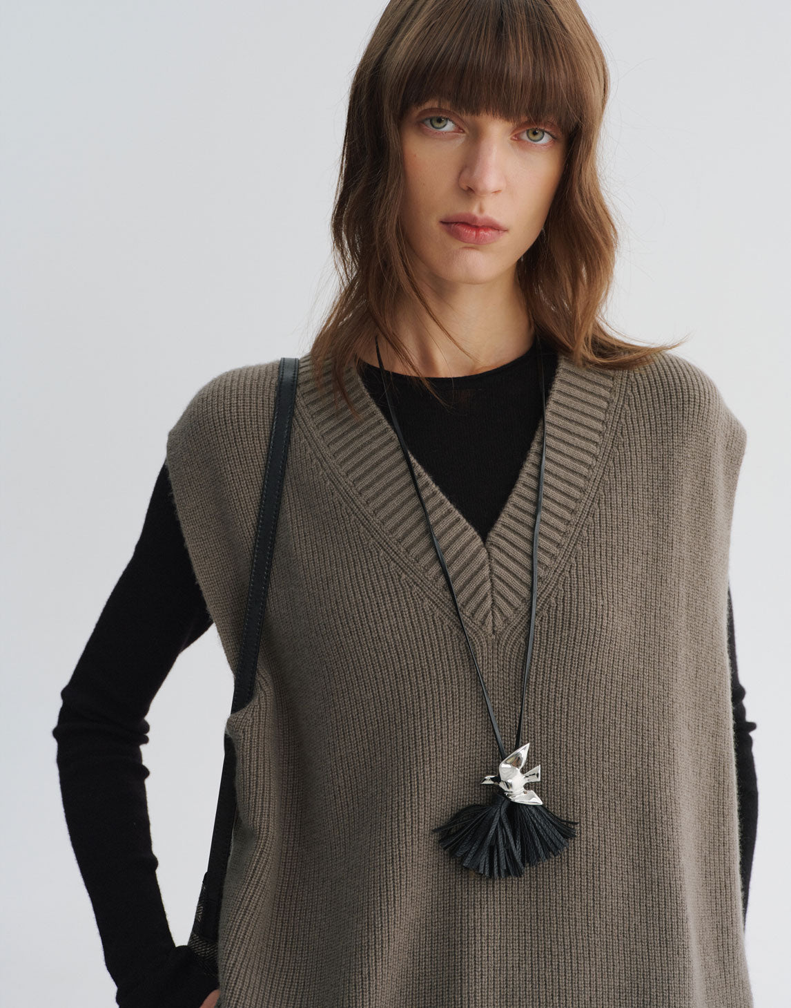 Gilet en maille de laine mérinos