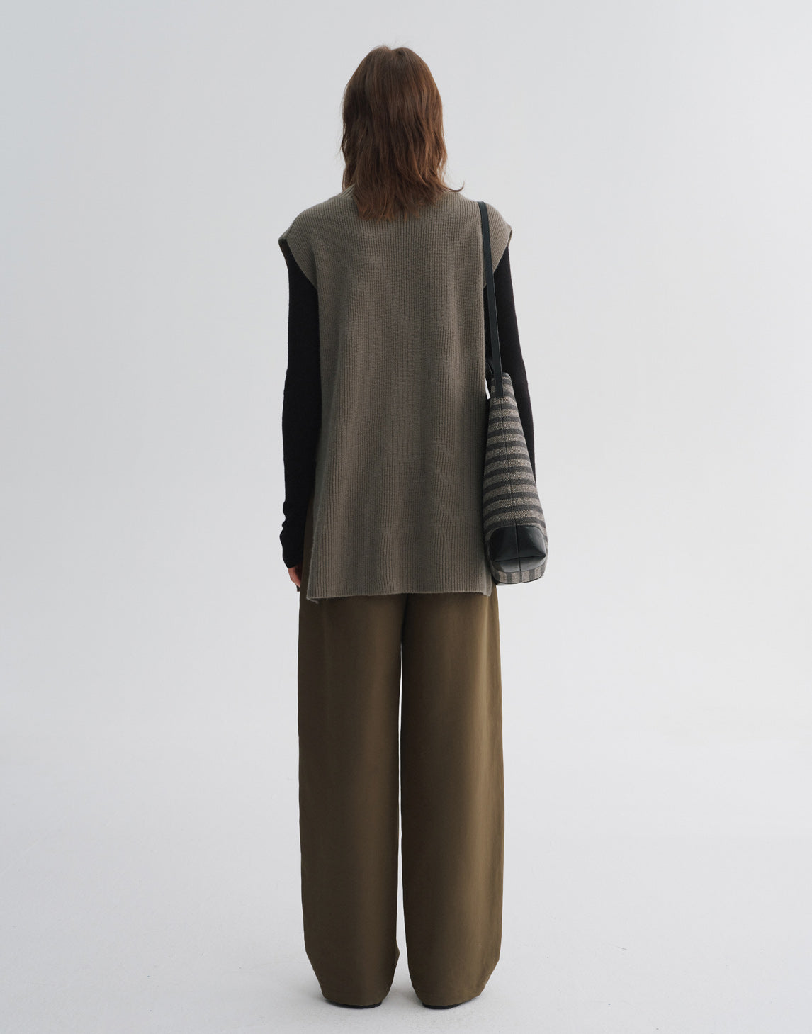 Gilet en maille de laine mérinos