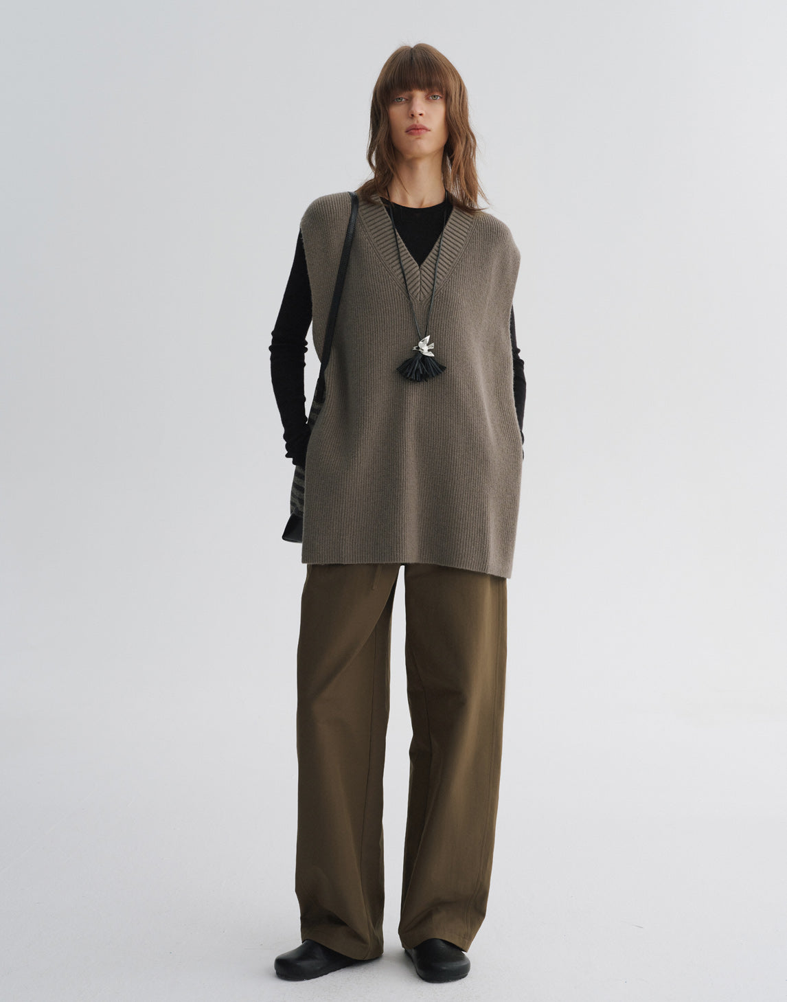 Gilet en maille de laine mérinos