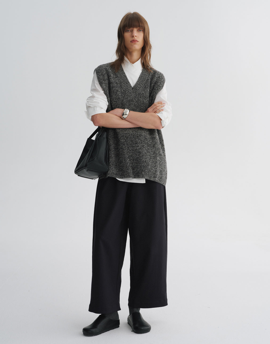Gilet en maille de laine mérinos