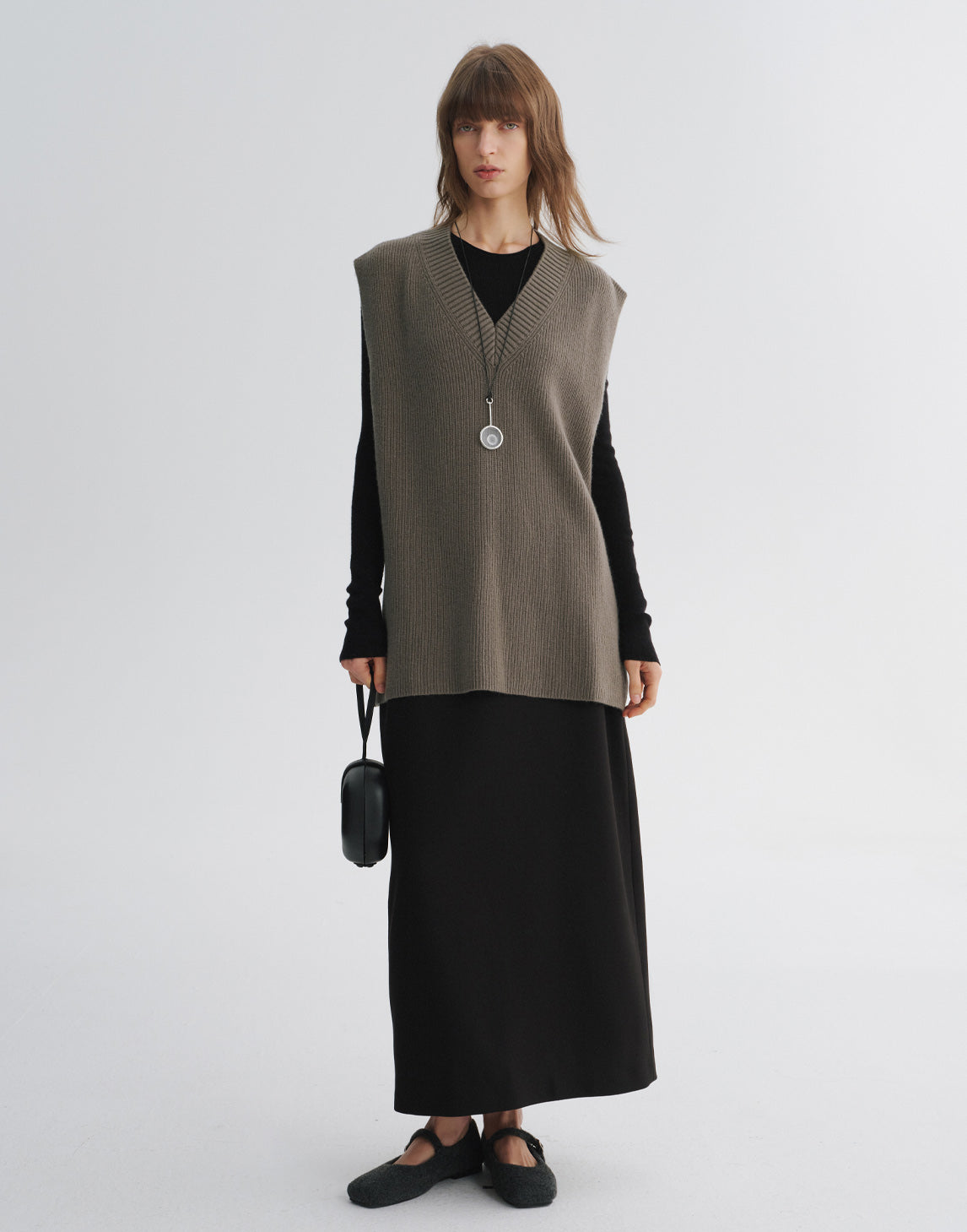 Gilet en maille de laine mérinos