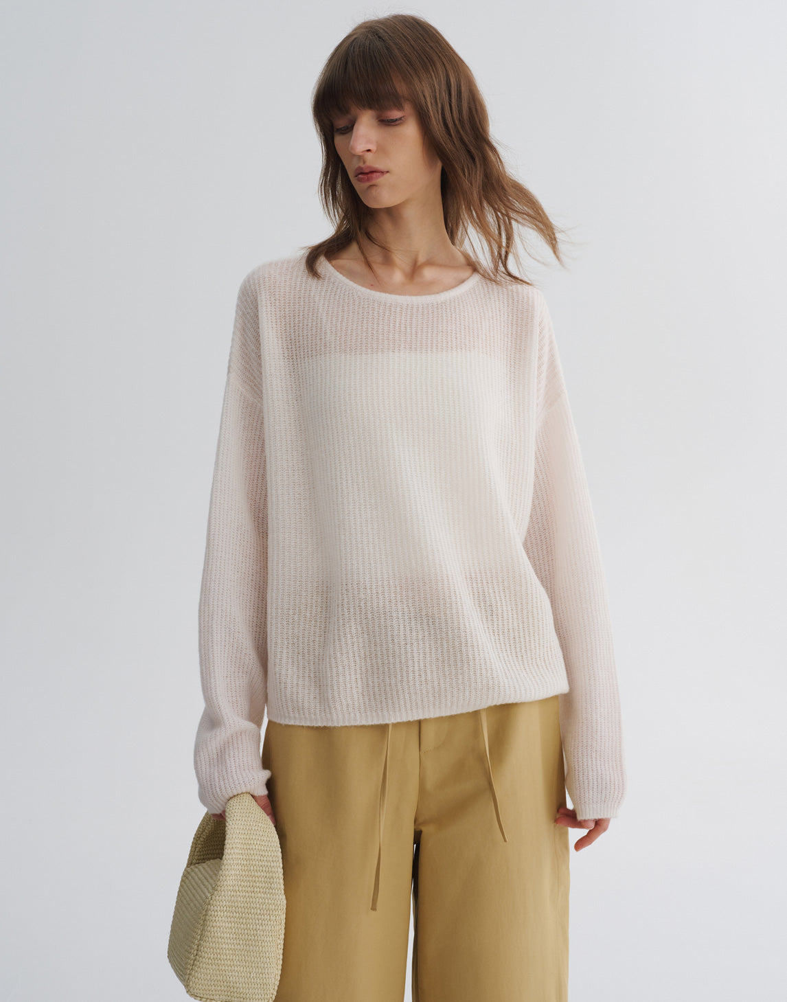 Pull décontracté à épaules tombantes