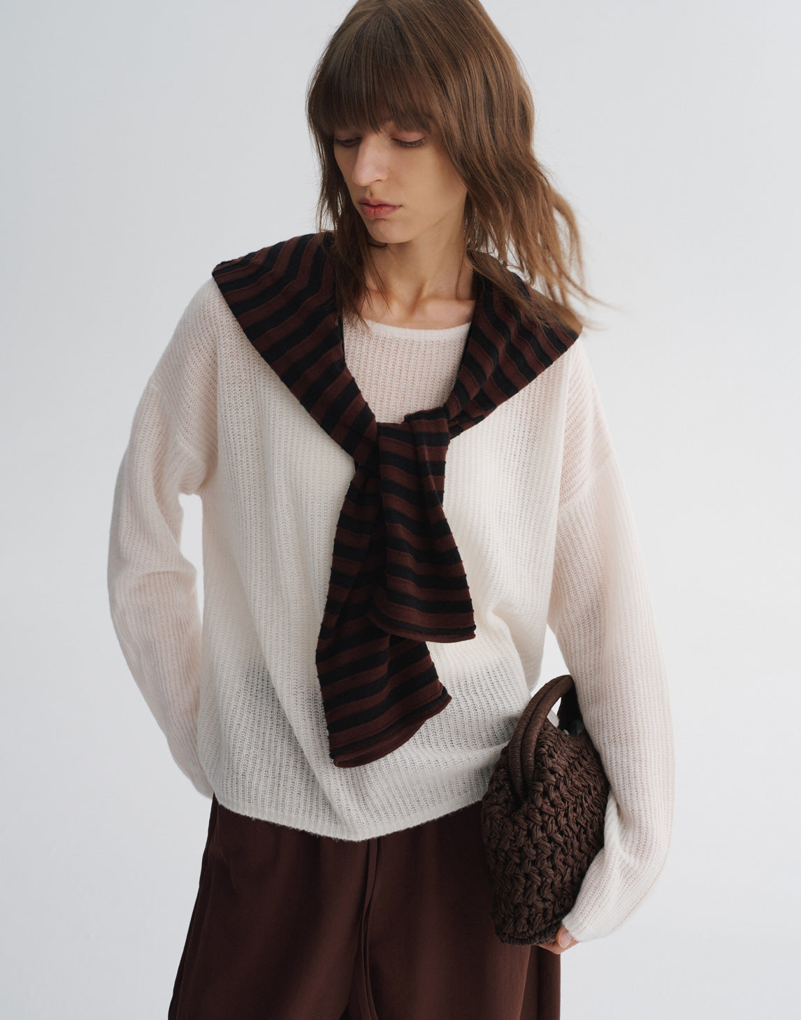 Pull décontracté à épaules tombantes