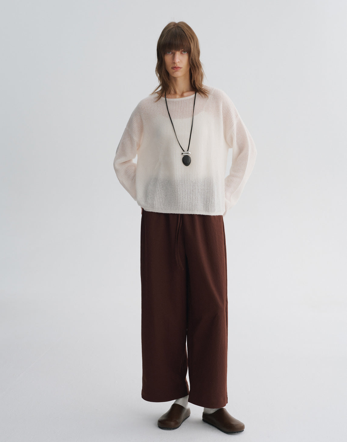 Pull décontracté à épaules tombantes