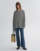 Striped Knit Pullover Sweater