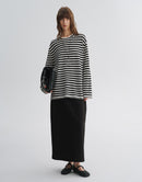 Striped Knit Pullover Sweater
