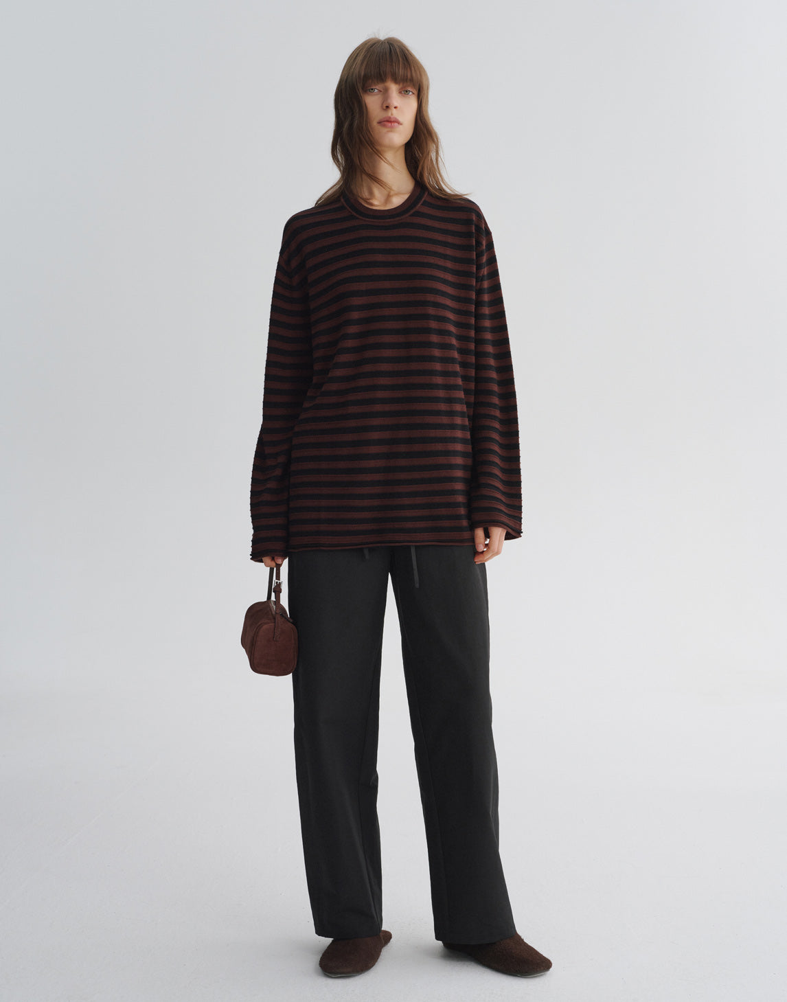 Striped Knit Pullover Sweater