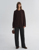 Striped Knit Pullover Sweater