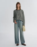 Striped Knit Pullover Sweater