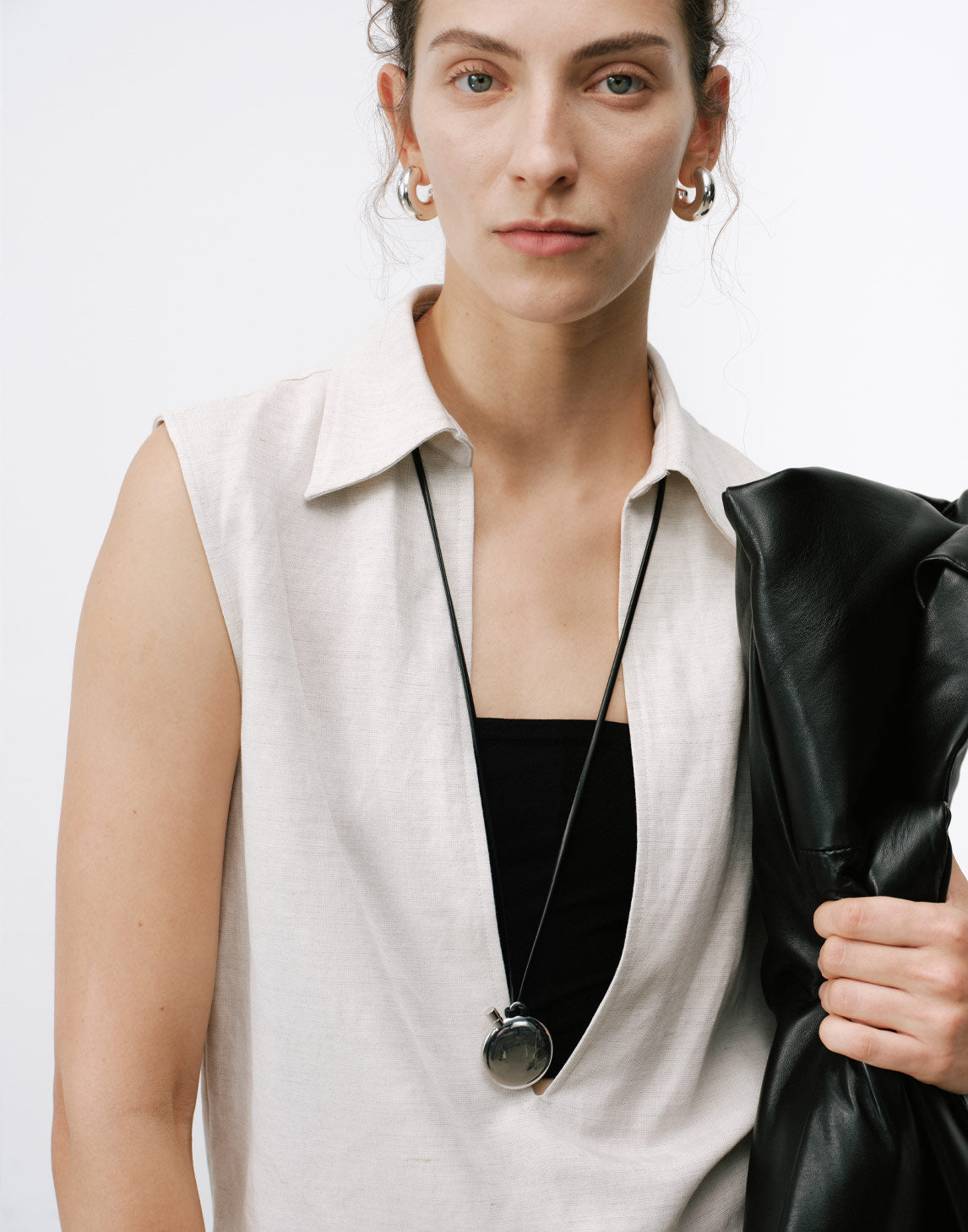 Sophisticated Sleeveless Polo Top