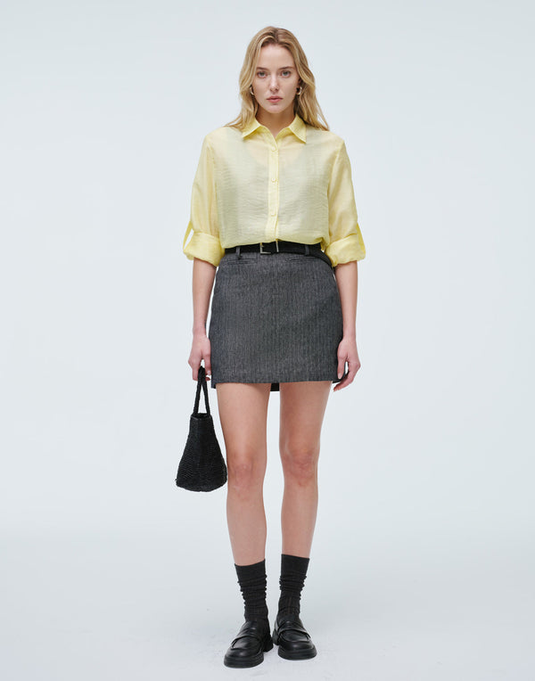 Chemise en soie et lin Sunrise