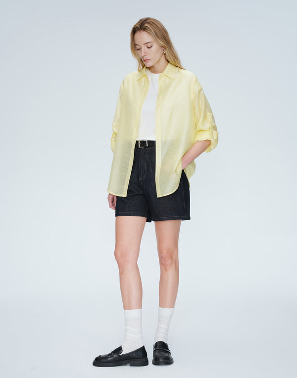 Chemise en soie et lin Sunrise