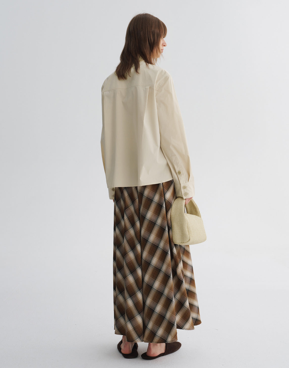 Blouse asymétrique à col en V croisé