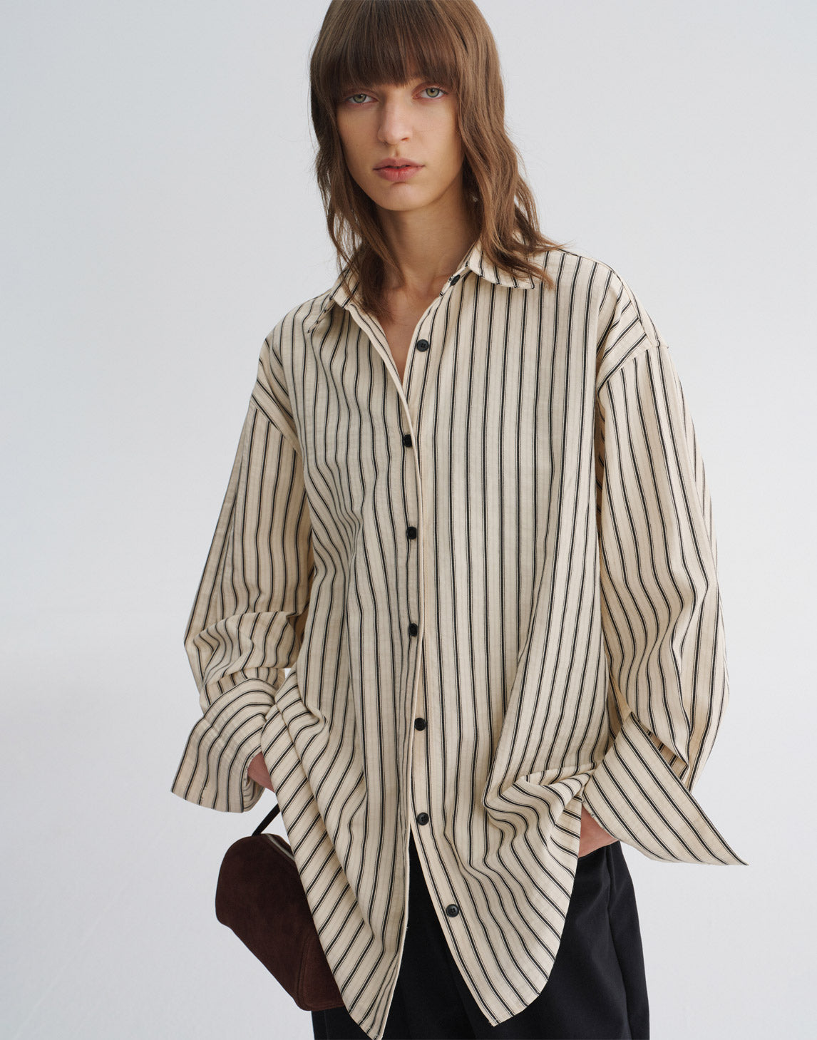 Oversize gestreiftes Hemd