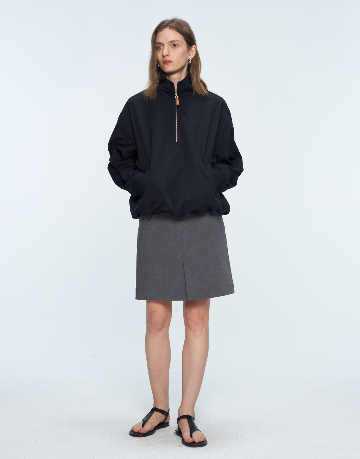 Long - staple Cotton Stand - collar Jacket