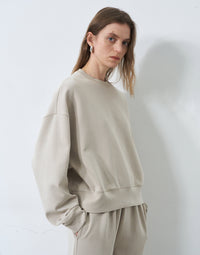 Wool - Modal Blend Knitted Sweatshirt