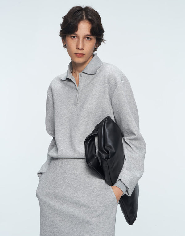 Casual Cozy Polo Sweatshirt