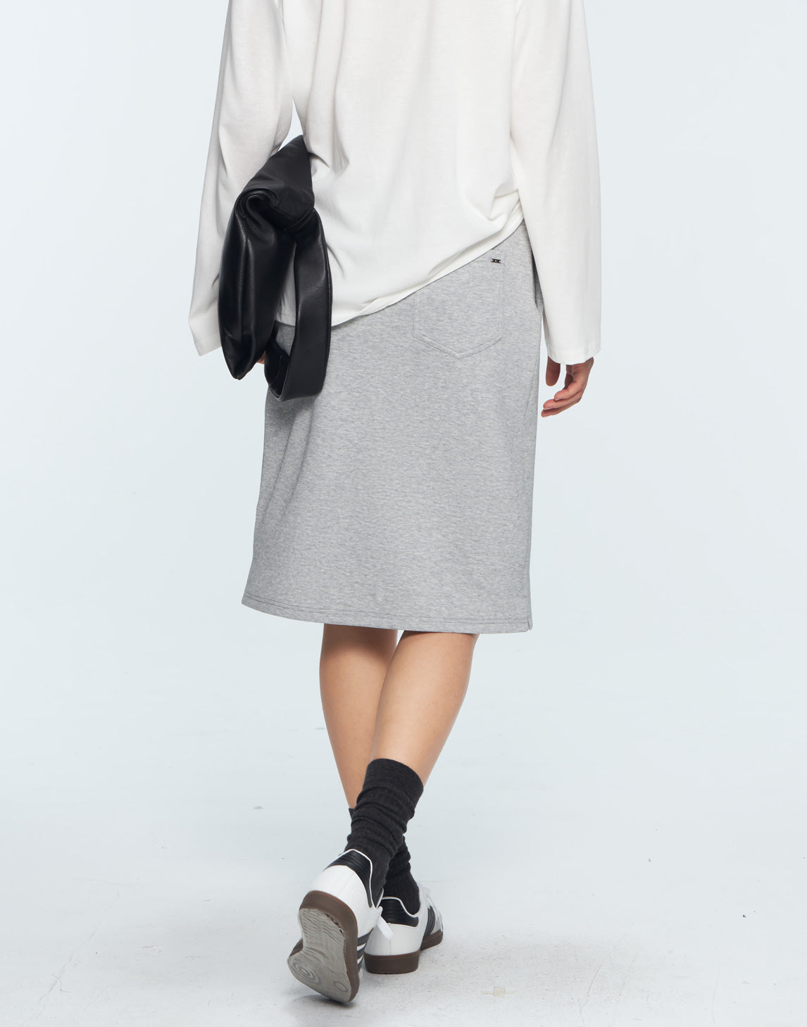 250G Pique Knit knee - length skirt