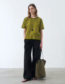 Modal and Mulberry Silk Blend Drop - Shoulder T - Shirt