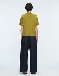 Modal and Mulberry Silk Blend Drop - Shoulder T - Shirt