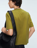 Modal and Mulberry Silk Blend Drop - Shoulder T - Shirt