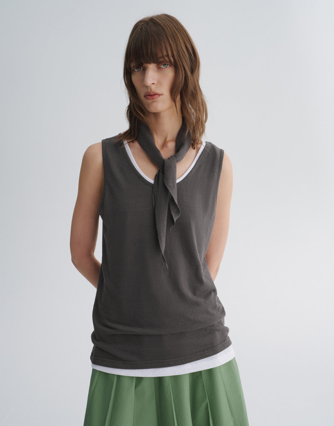 Tank Top & Triangle Scarf Set