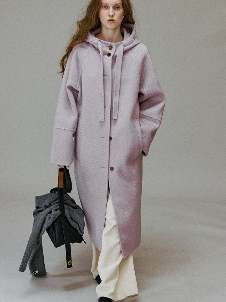 Elyne Hooded Wool Coat