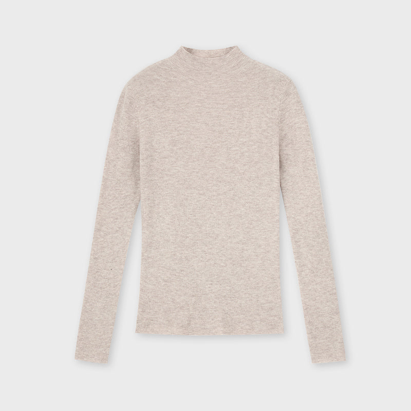 High Collar Merino Wool Top