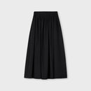 Wool Pleated A-Line Suit Half Skirt