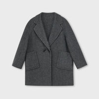 Horn Button Wool Twill Coat