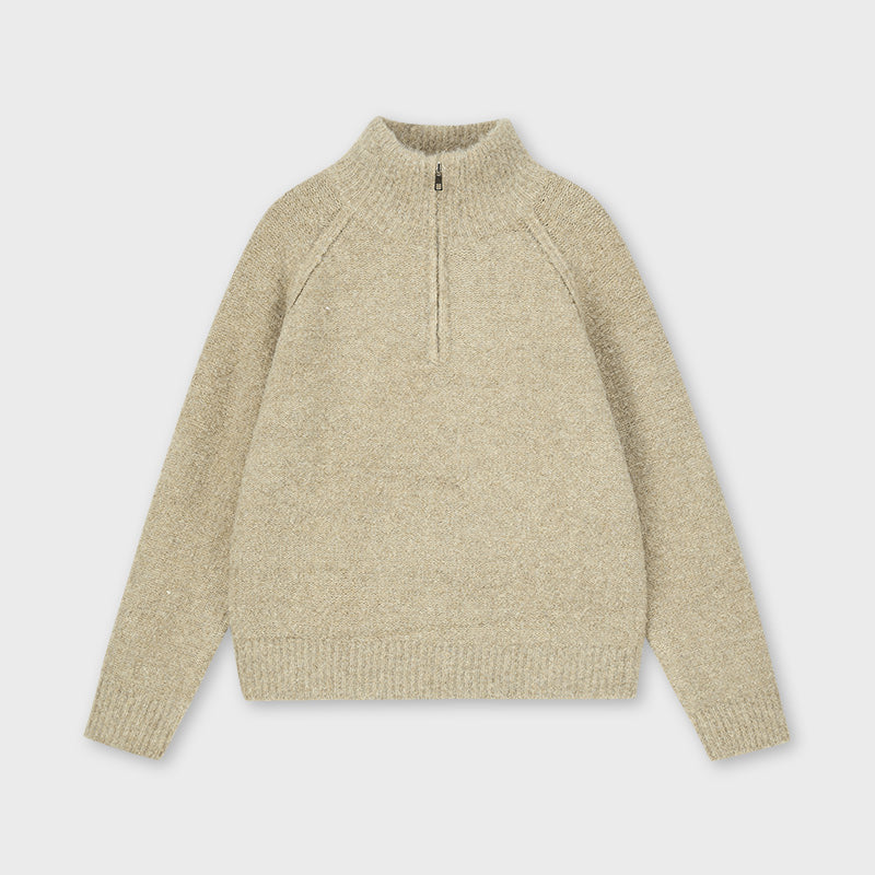 Half-zip Stand Collar Sweater