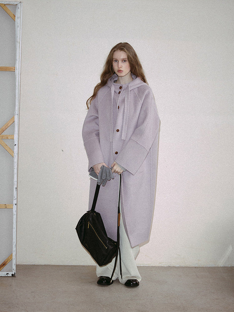 Elyne Hooded Wool Coat