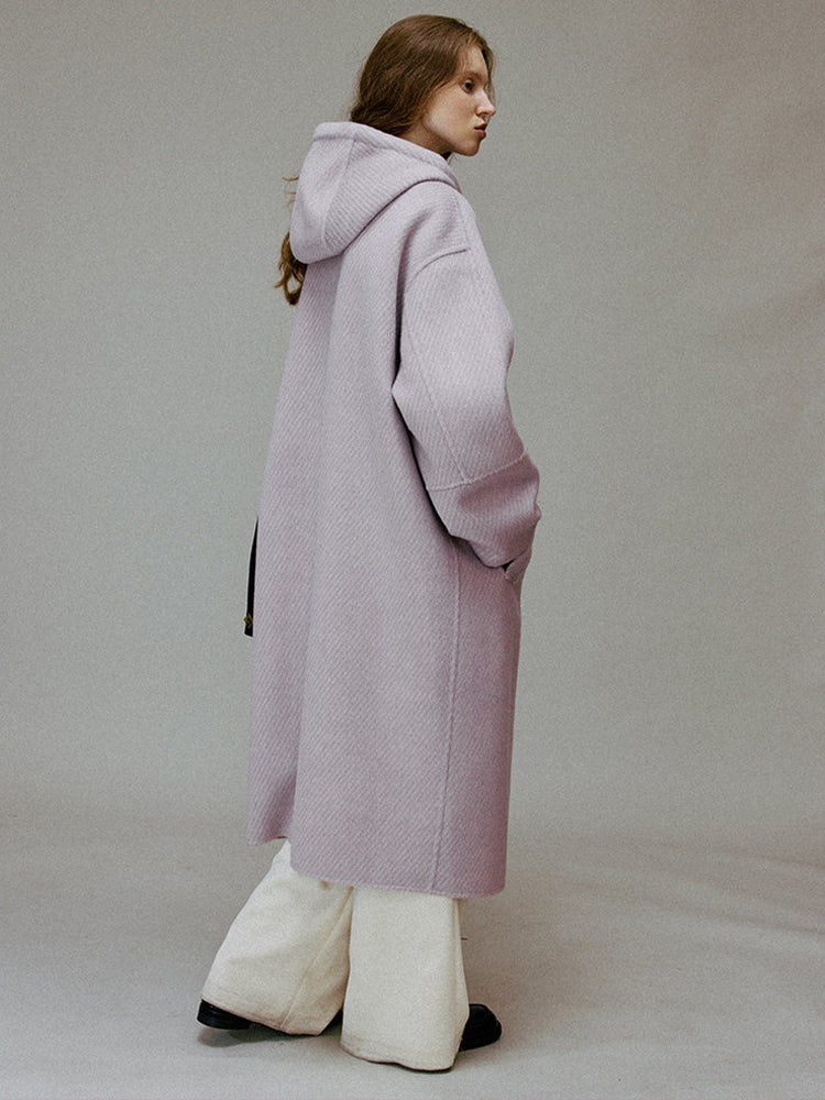 Elyne Hooded Wool Coat