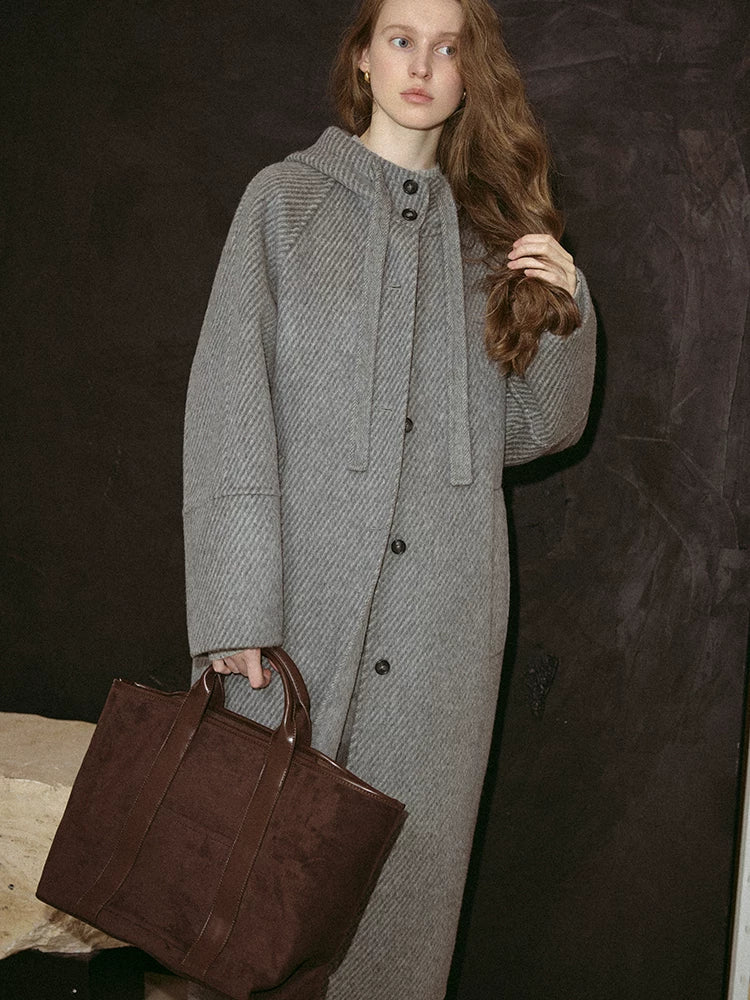 Elyne Hooded Wool Coat