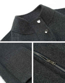 Vintage Stand Collar Jacket With Pockets