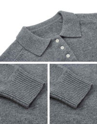 Loose Long Sleeve Polo Knit Sweater