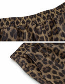 Leopard Sheepskin Mini Shorts