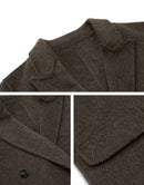 Two-piece Brown Double-faced Wool Vest Coat Set