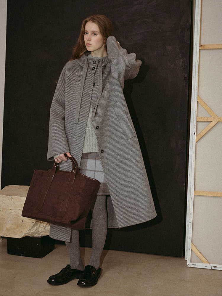 Elyne Hooded Wool Coat
