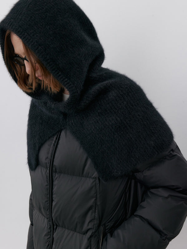 Cocoon Alpaca-Blend Hooded Knit Cape