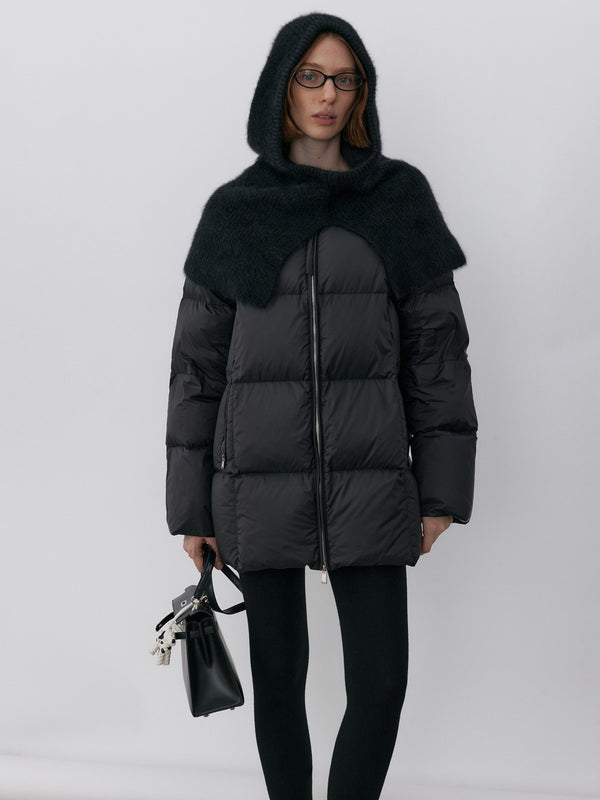 Cocoon Alpaca-Blend Hooded Knit Cape