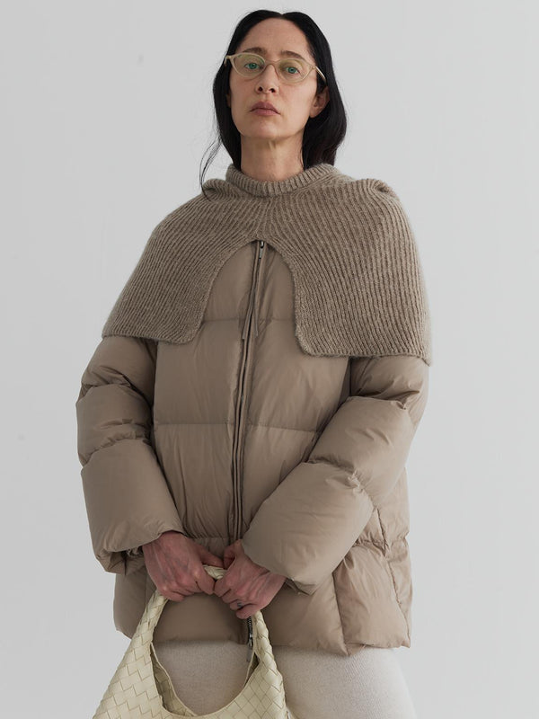 Cocoon Alpaca-Blend Hooded Knit Cape