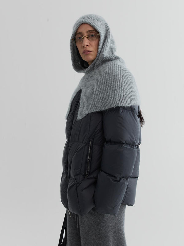 Cocoon Alpaca-Blend Hooded Knit Cape