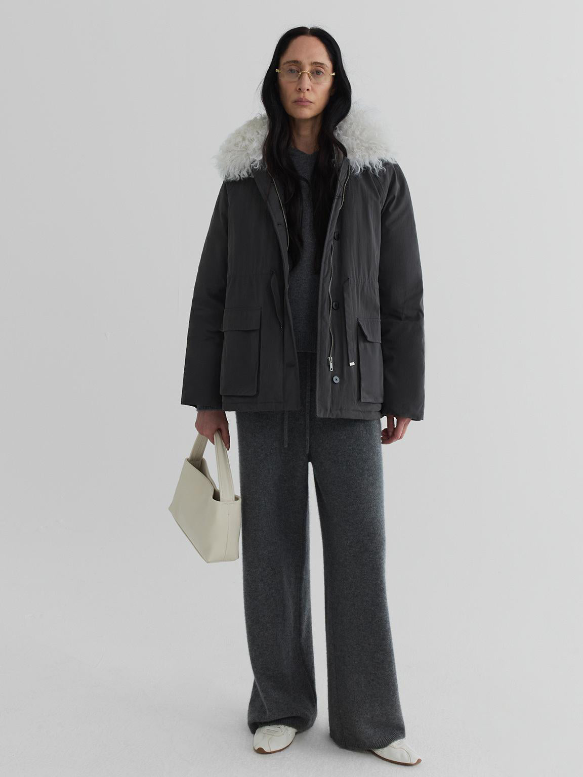 Drift Shearling-Collar Down Jacket