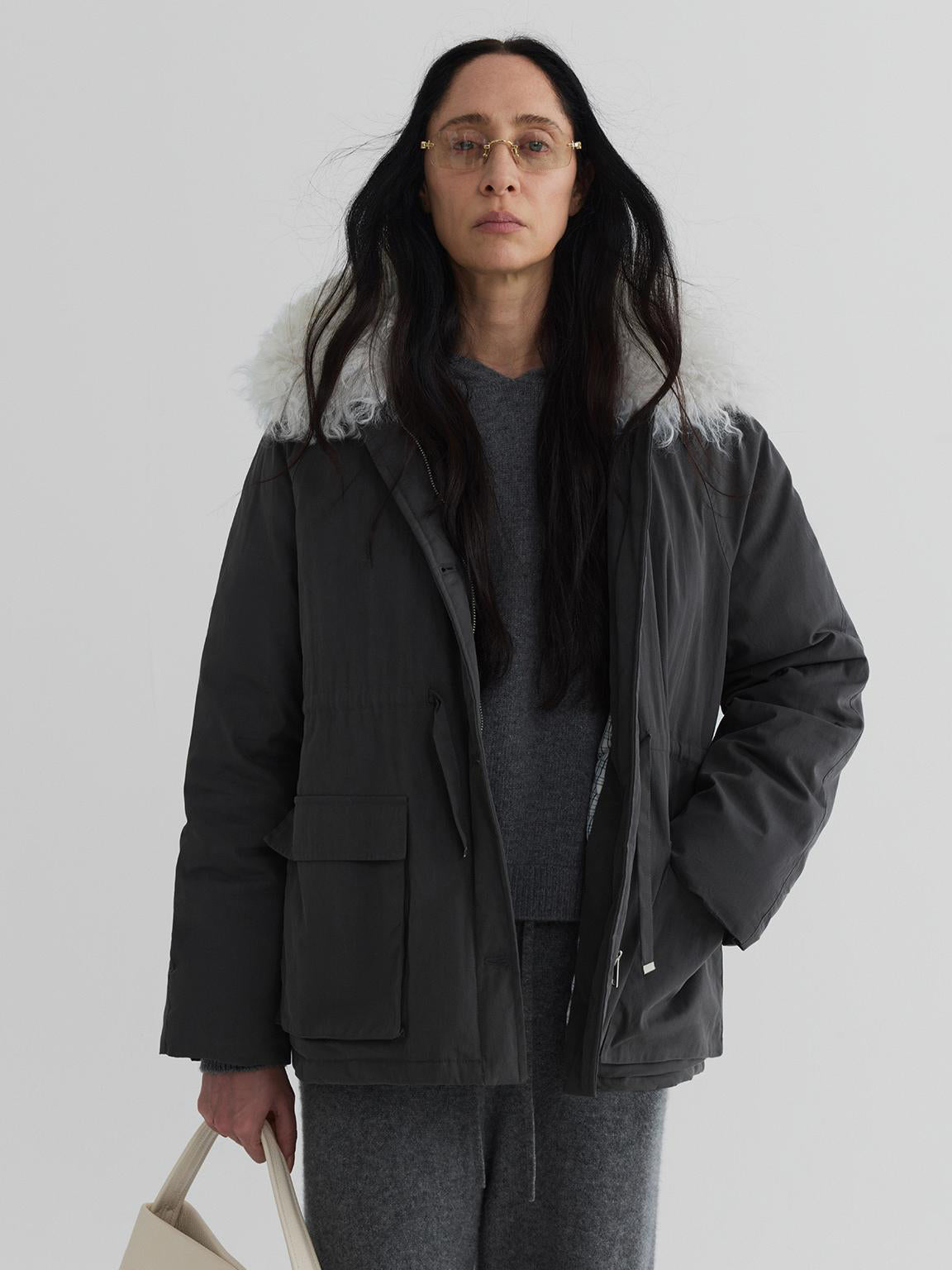 Drift Shearling-Collar Down Jacket