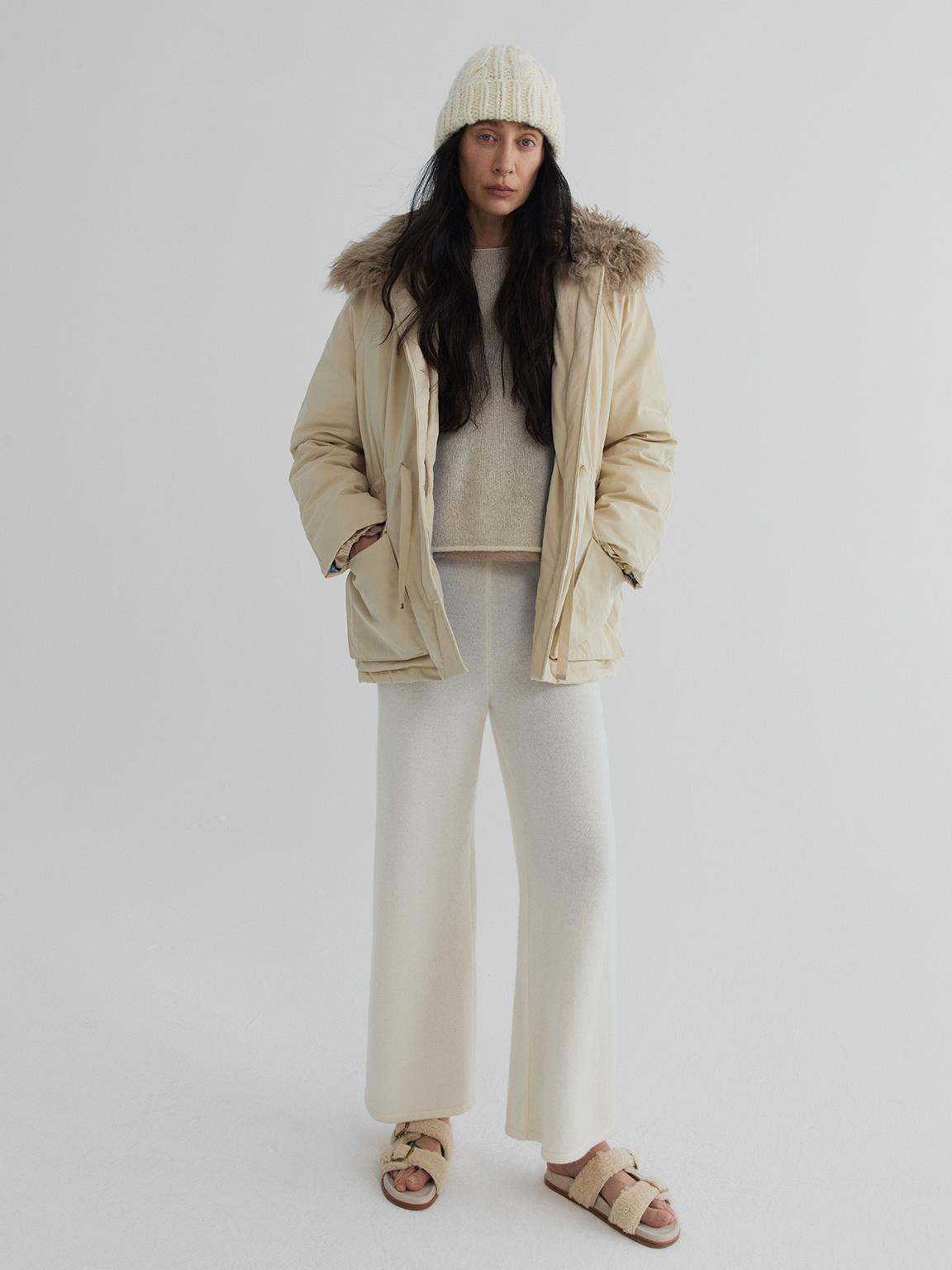 Drift Shearling-Collar Down Jacket