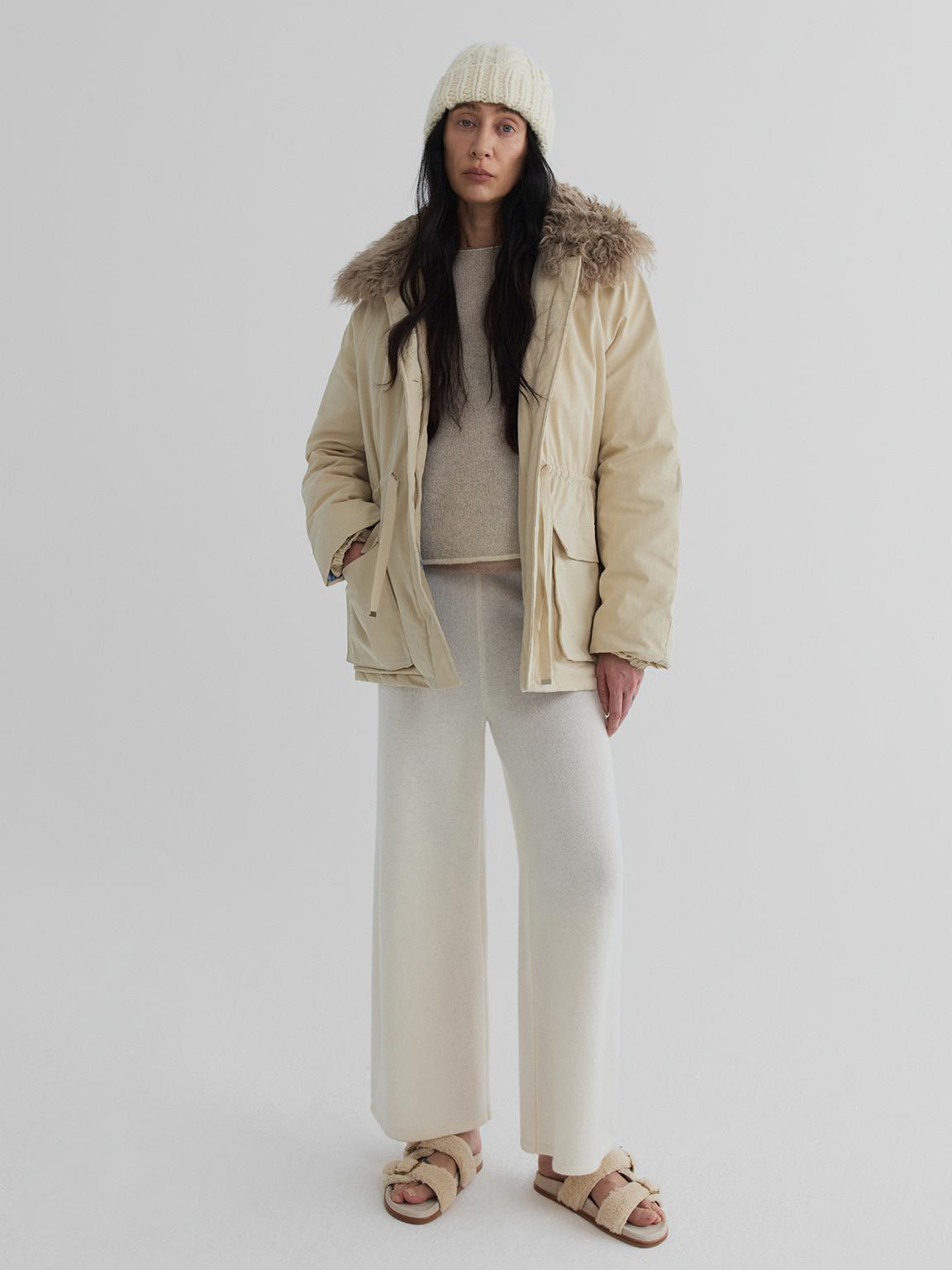 Drift Shearling-Collar Down Jacket