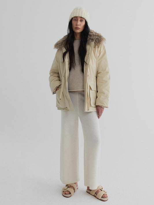 Drift Shearling-Collar Down Jacket